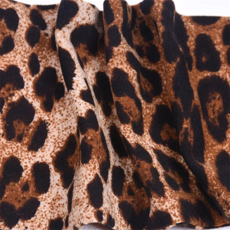 CurvesSense Leopard Printed Halter Patchwork Backless Bandage Lace Up Sexy Crop Tops Women Camis