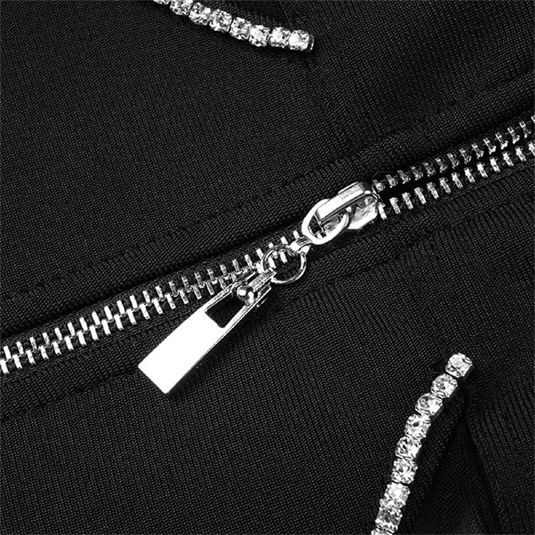 CurvesSense European and American style autumn women's fashion one-shoulder long-sleeved sexy mesh splicing flared jumpsuit Collar Fit Clothing