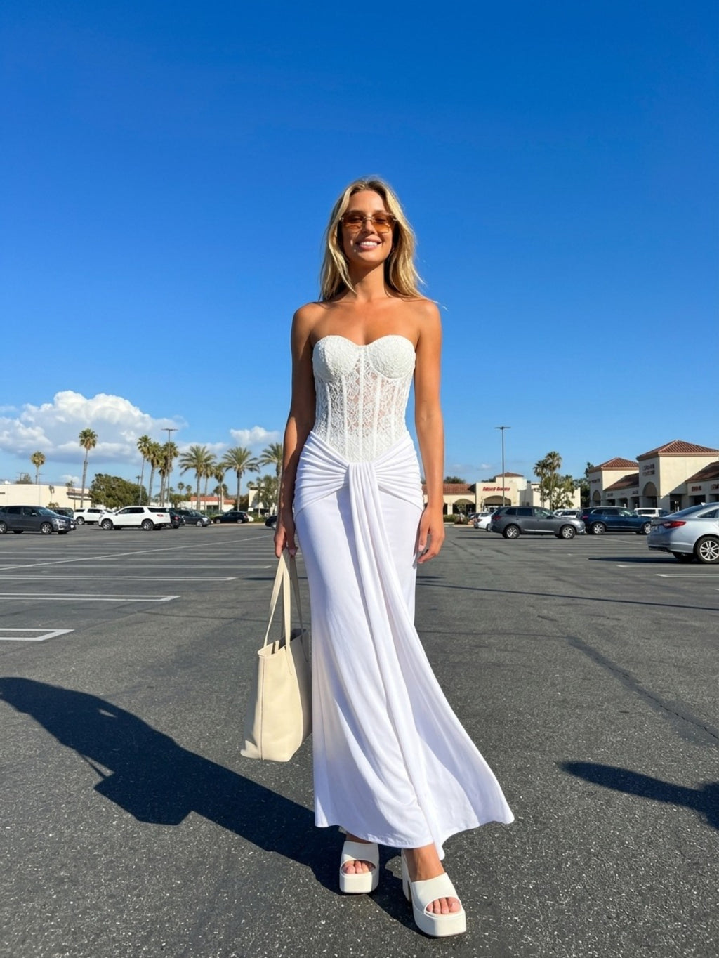 Women's Elegant Strapless Backless Long Dress with Ruched Detail Perfect for Party & Formal Events, Woven Fabric with Slight Stretch