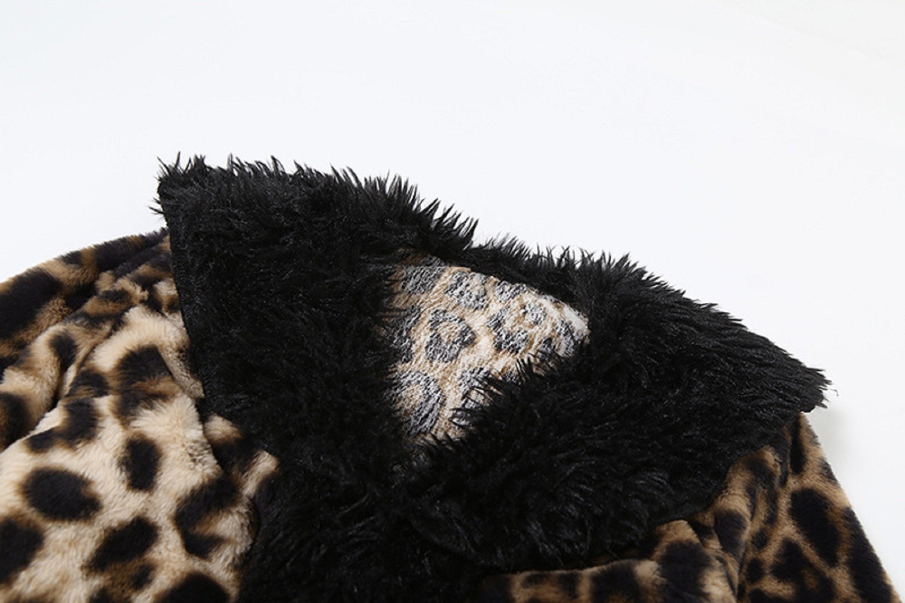 CurvesSense Autumn and winter new 2024 European and American women's retro sexy leopard print slim fur collar warm jacket